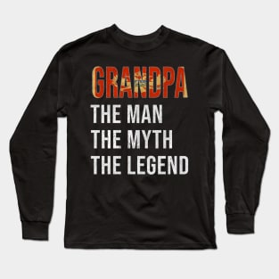 Grand Father Montenegrin Grandpa The Man The Myth The Legend - Gift for Montenegrin Dad With Roots From  Montenegro Long Sleeve T-Shirt